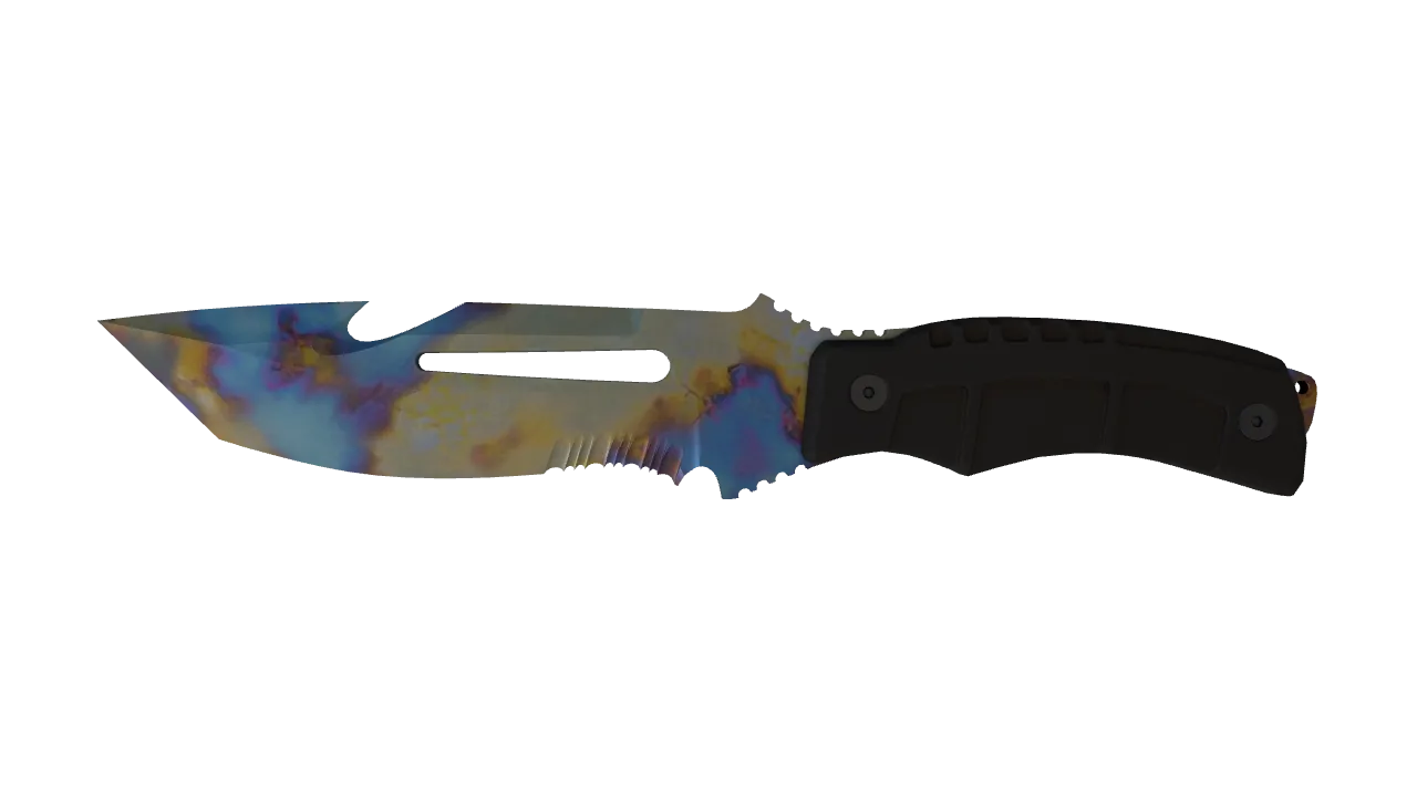 Survival Knife | Case Hardened seed #286, front