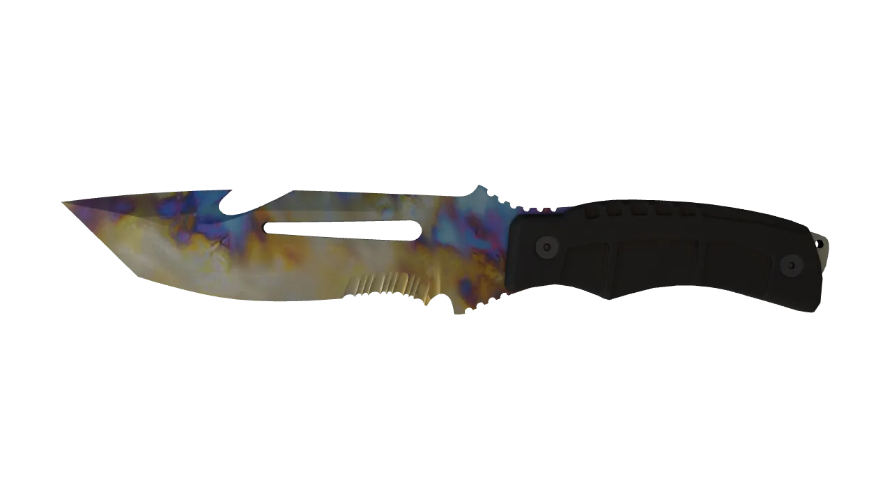 Survival Knife | Case Hardened seed #288, front