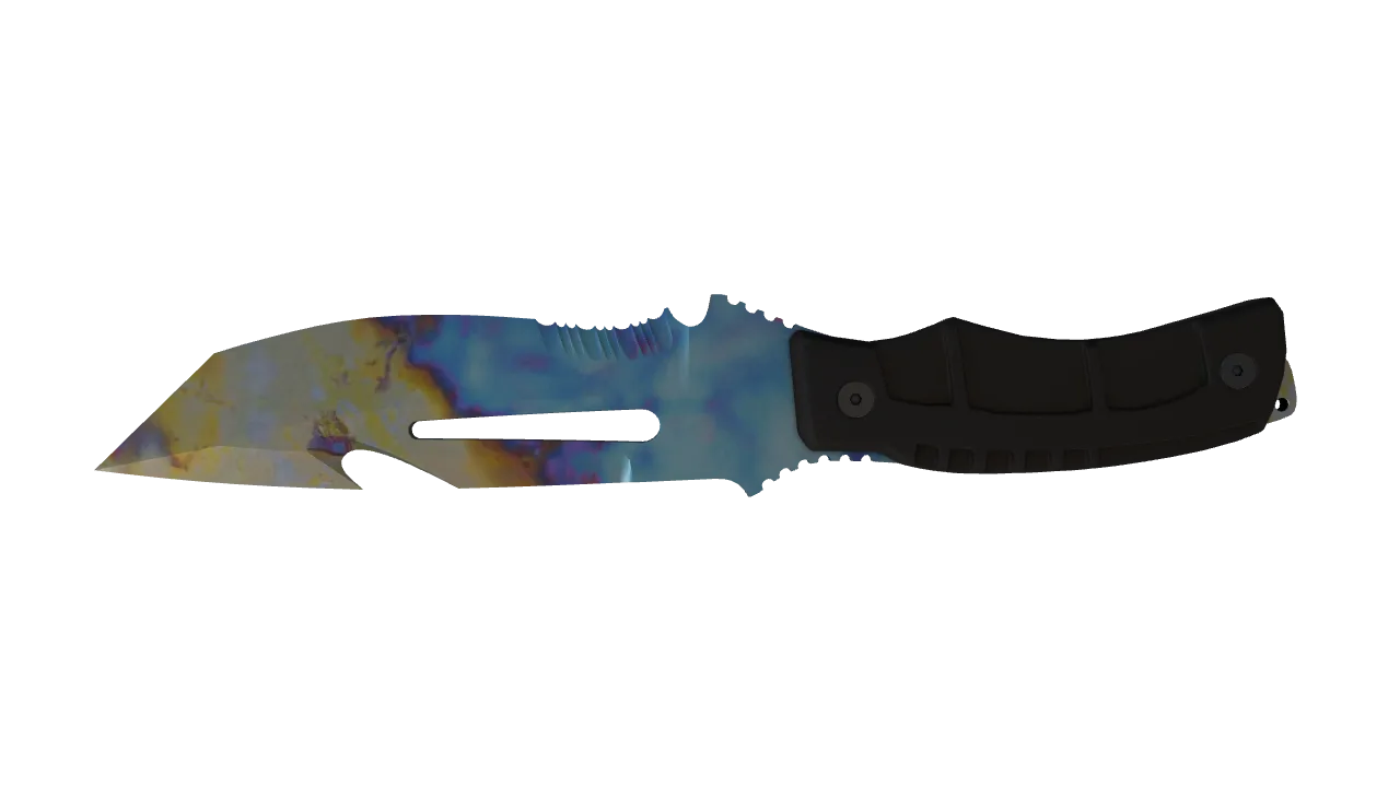 Survival Knife | Case Hardened seed #292, back