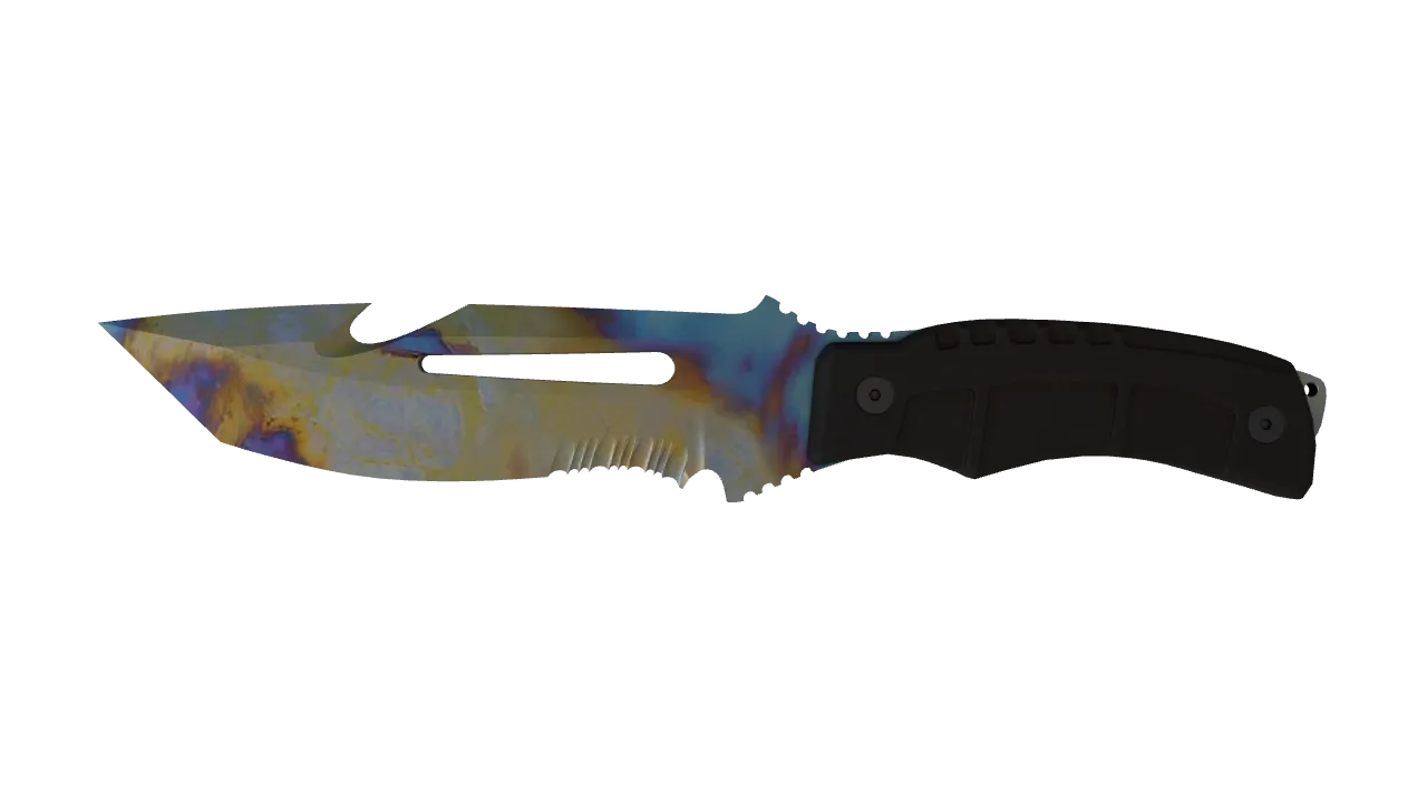 Survival Knife | Case Hardened seed #292, front