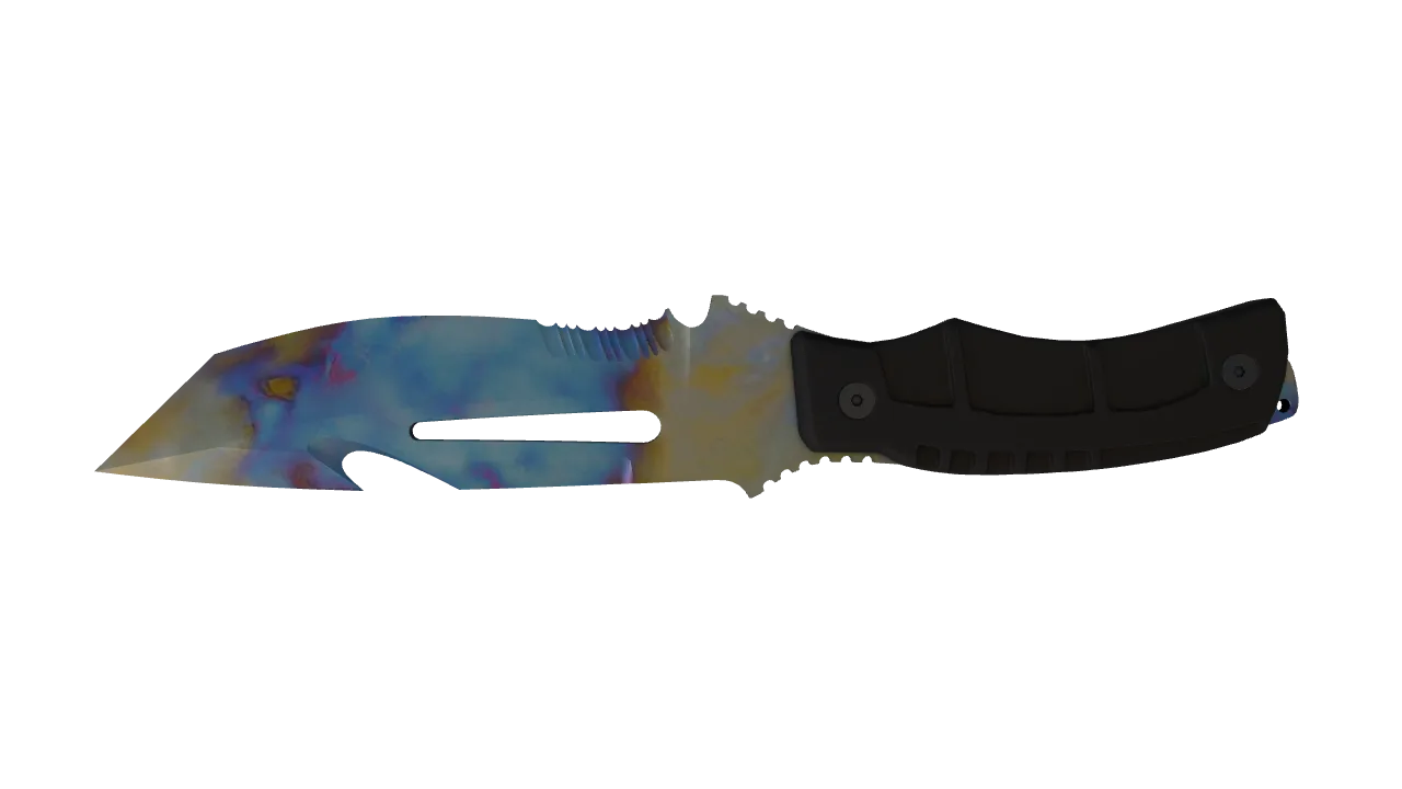 Survival Knife | Case Hardened seed #298, back