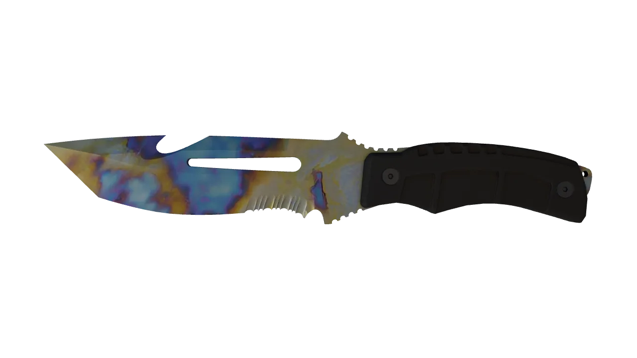 Survival Knife | Case Hardened seed #298, front