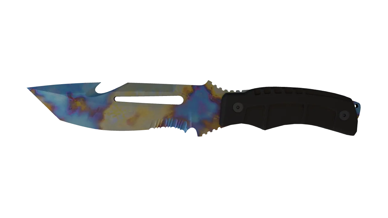 Survival Knife | Case Hardened seed #325, front