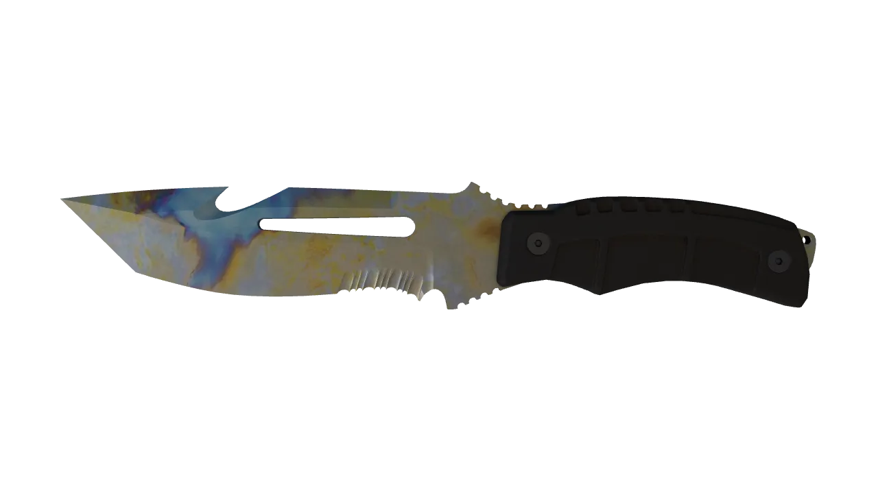 Survival Knife | Case Hardened seed #336, front