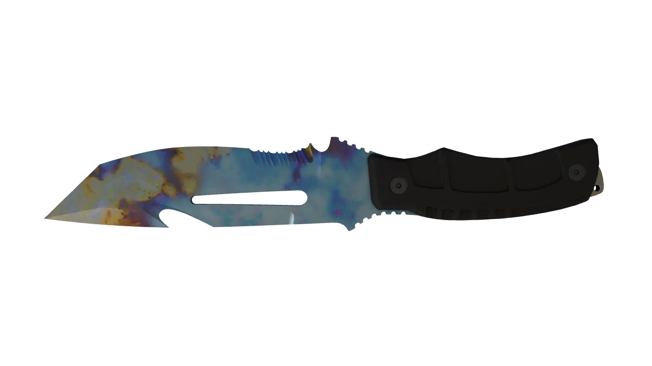 Survival Knife | Case Hardened seed #345, back