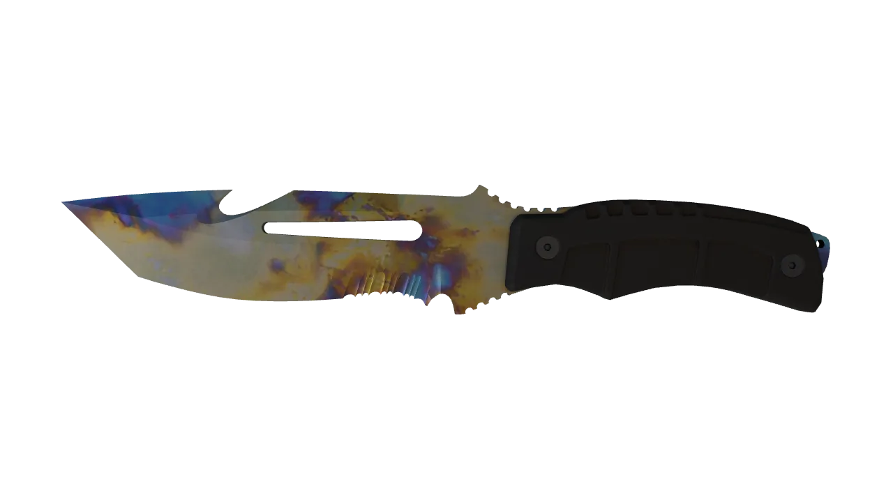 Survival Knife | Case Hardened seed #349, front