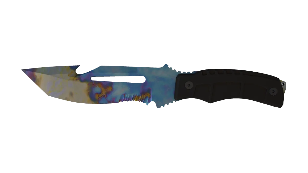 Survival Knife | Case Hardened seed #351, front