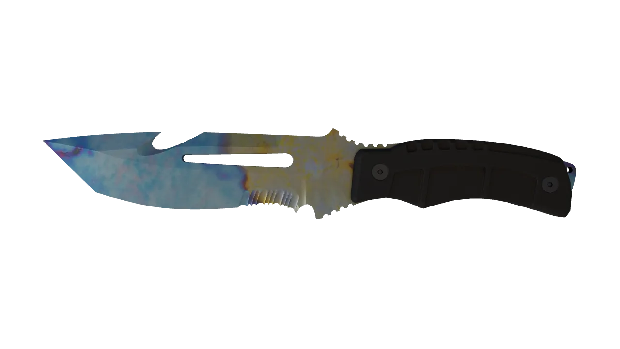 Survival Knife | Case Hardened seed #363, front