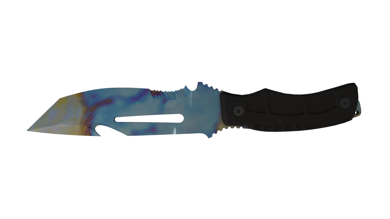 Survival Knife | Case Hardened seed #372, back