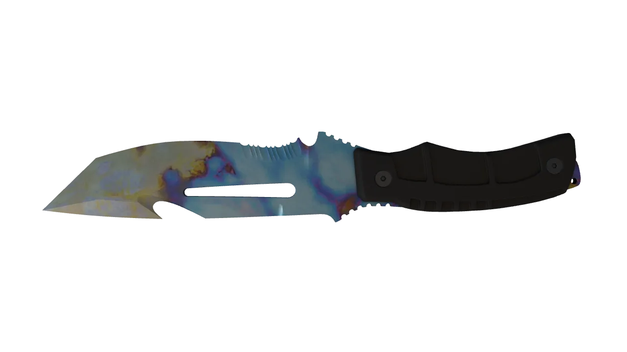 Survival Knife | Case Hardened seed #374, back