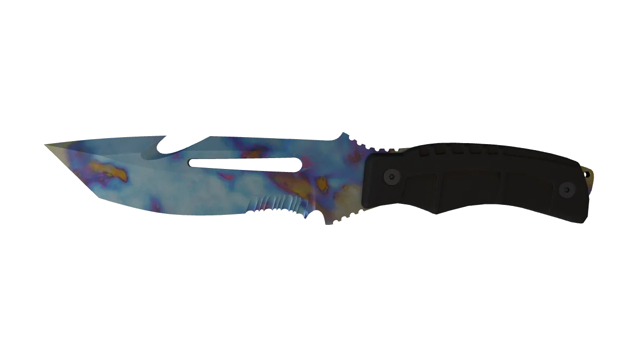 Survival Knife | Case Hardened seed #383, front