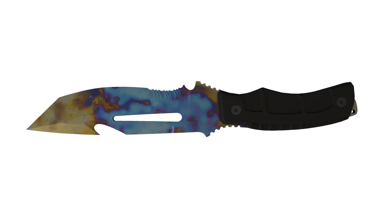 Survival Knife | Case Hardened seed #386, back
