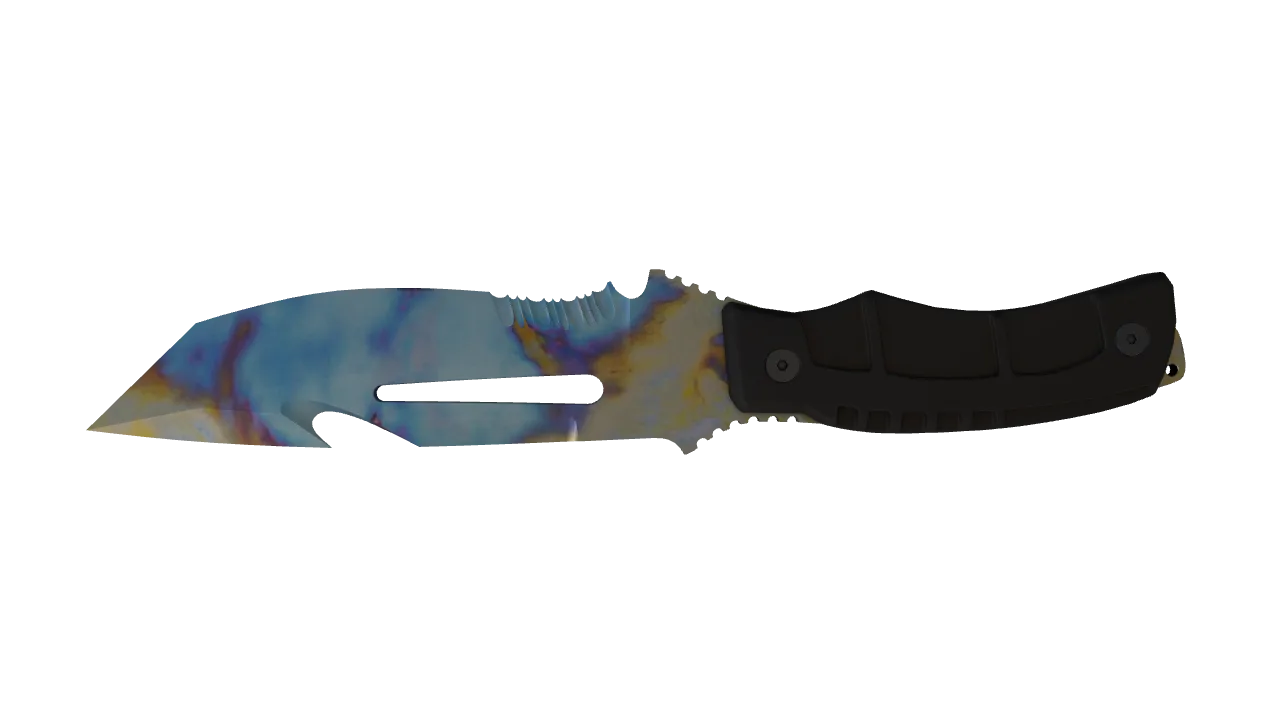 Survival Knife | Case Hardened seed #393, back