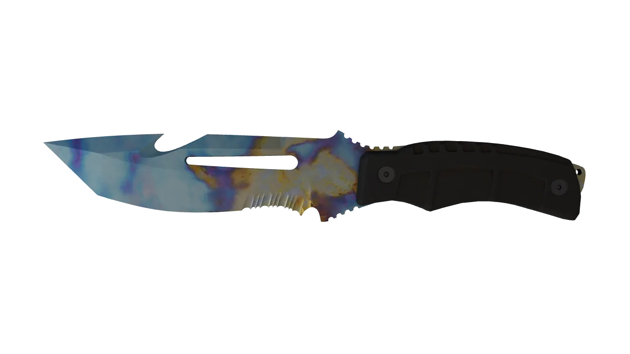 Survival Knife | Case Hardened seed #428, front