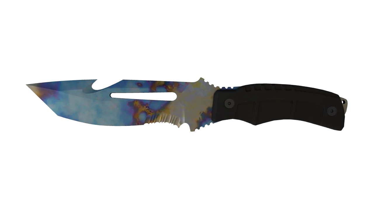 Survival Knife | Case Hardened seed #429, front