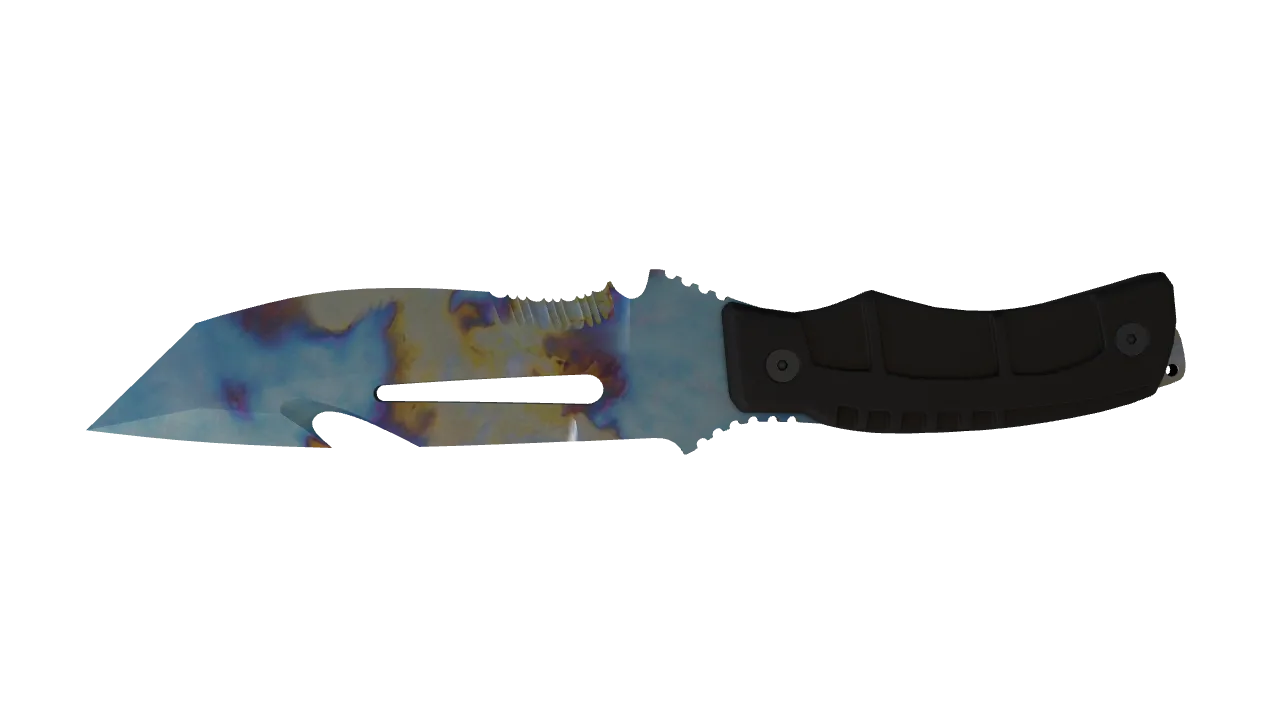 Survival Knife | Case Hardened seed #430, back