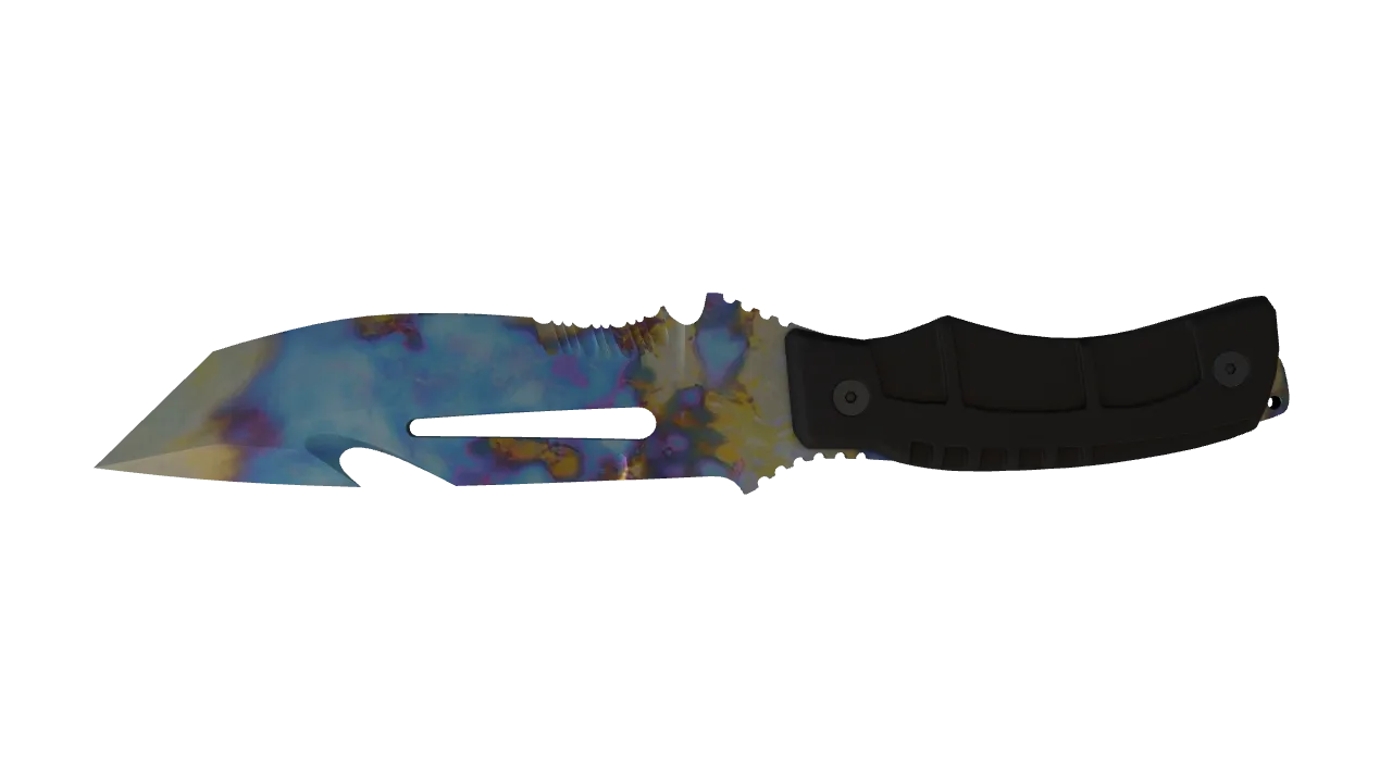 Survival Knife | Case Hardened seed #442, back