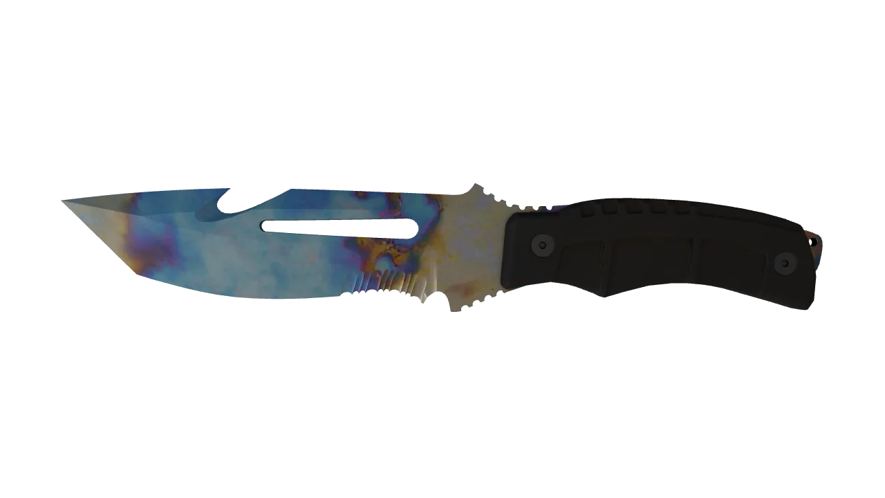 Survival Knife | Case Hardened seed #442, front