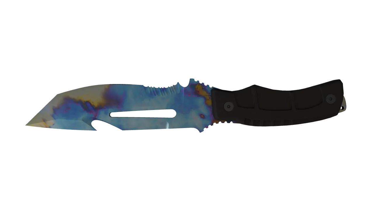 Survival Knife | Case Hardened seed #447, back