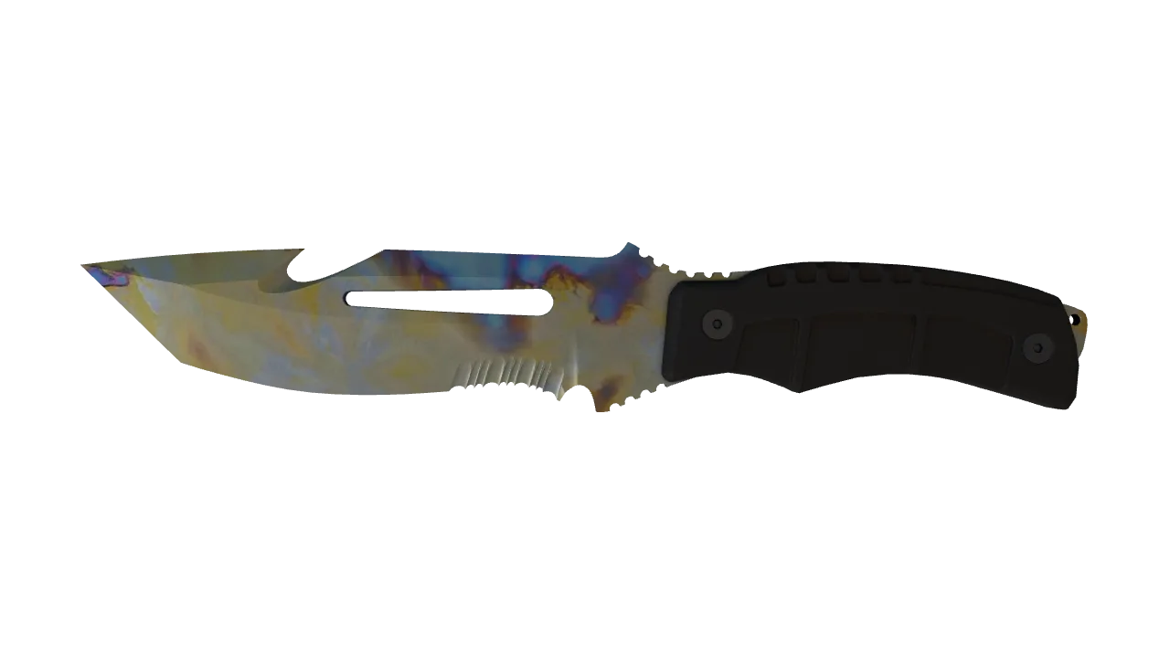 Survival Knife | Case Hardened seed #449, front
