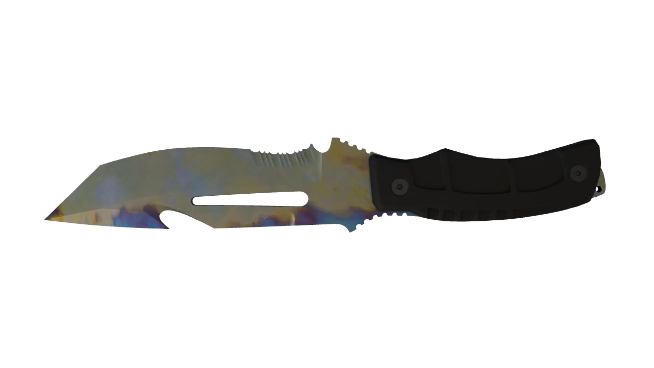 Survival Knife | Case Hardened seed #468, back