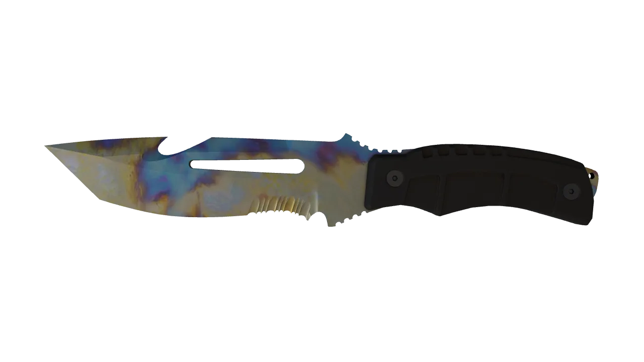 Survival Knife | Case Hardened seed #503, front