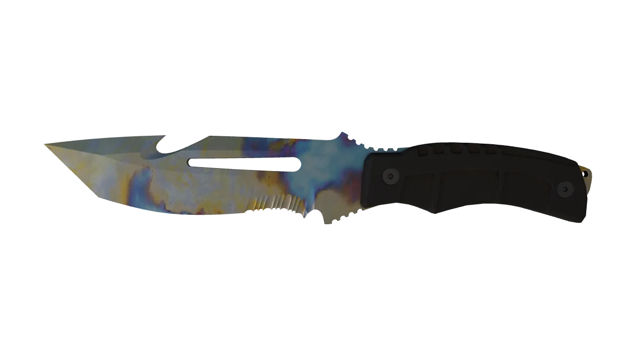 Survival Knife | Case Hardened seed #507, front
