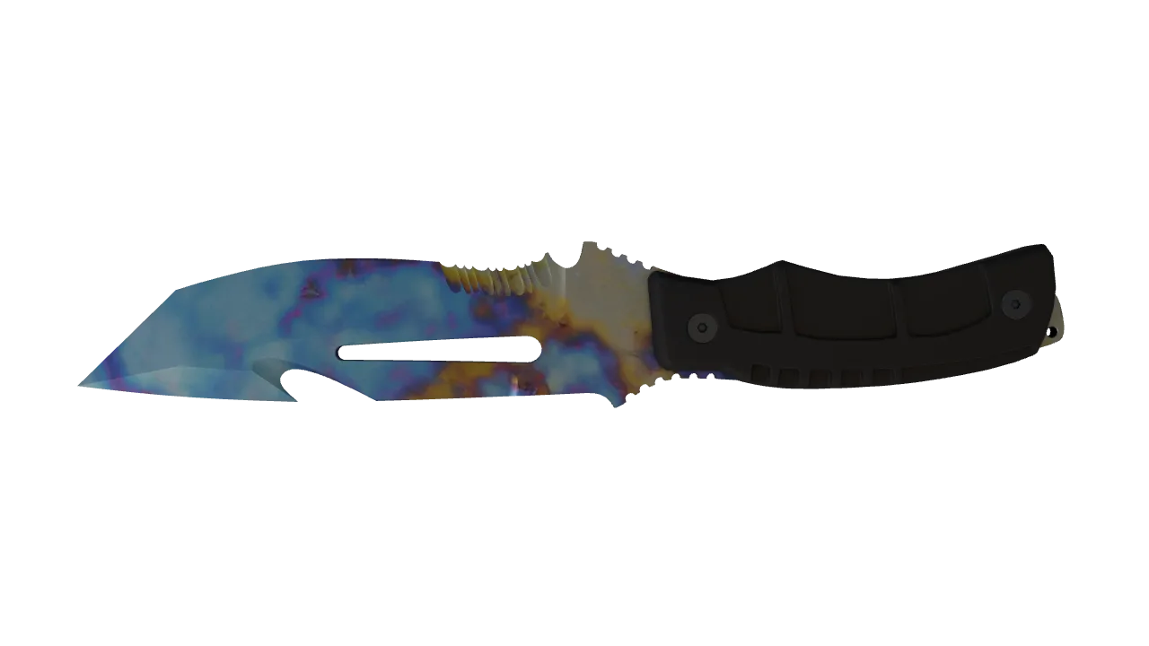 Survival Knife | Case Hardened seed #519, back