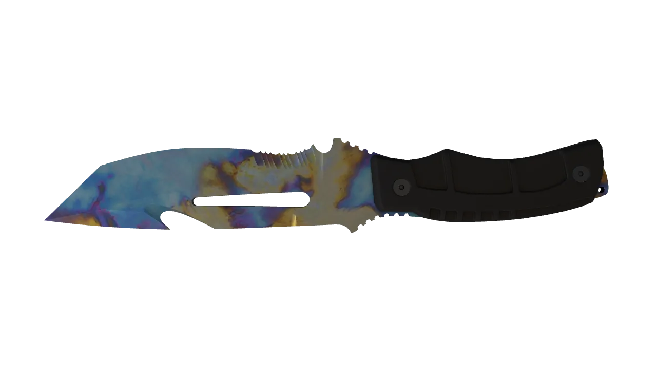 Survival Knife | Case Hardened seed #523, back