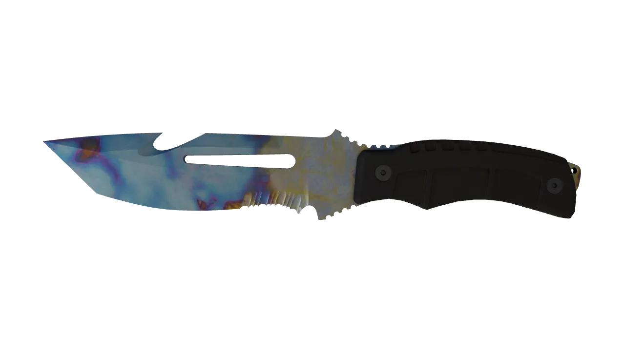 Survival Knife | Case Hardened seed #525, front
