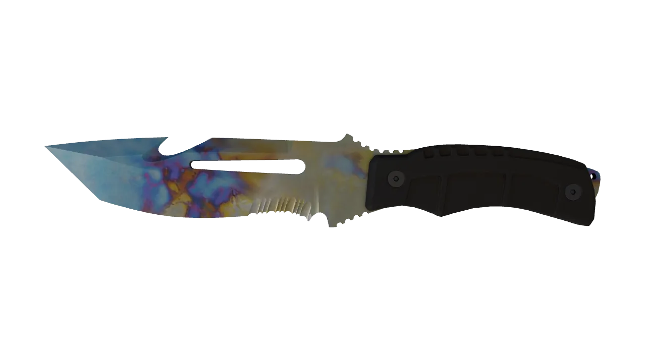 Survival Knife | Case Hardened seed #526, front