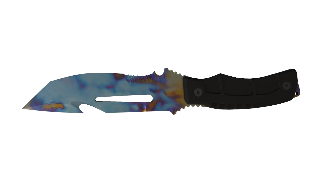 Survival Knife | Case Hardened seed #529, back