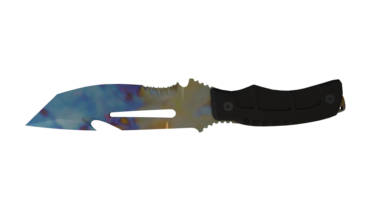 Survival Knife | Case Hardened seed #532, back