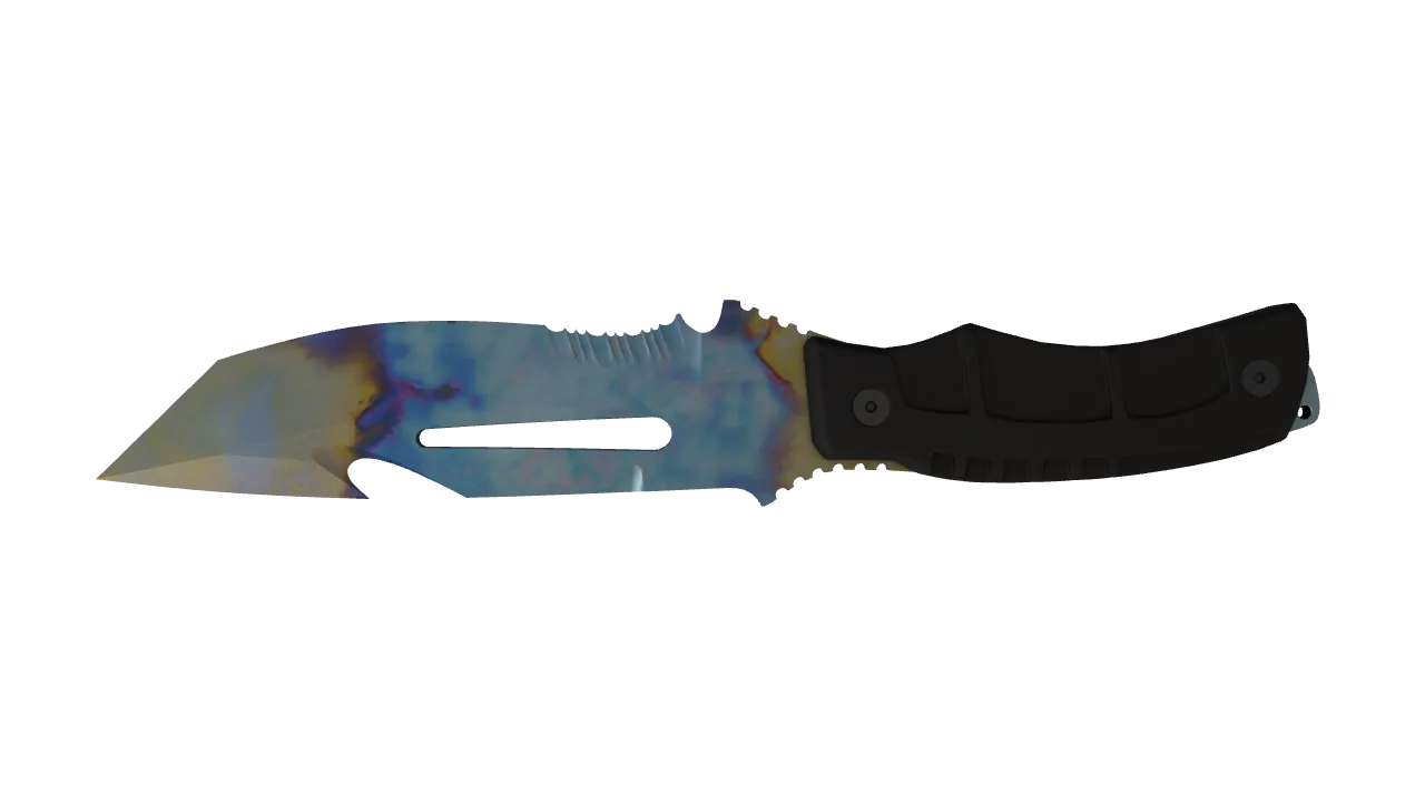 Survival Knife | Case Hardened seed #533, back