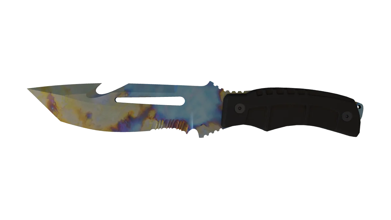 Survival Knife | Case Hardened seed #533, front