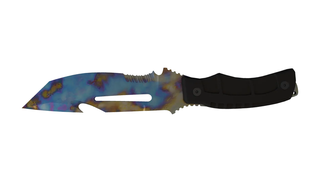Survival Knife | Case Hardened seed #537, back