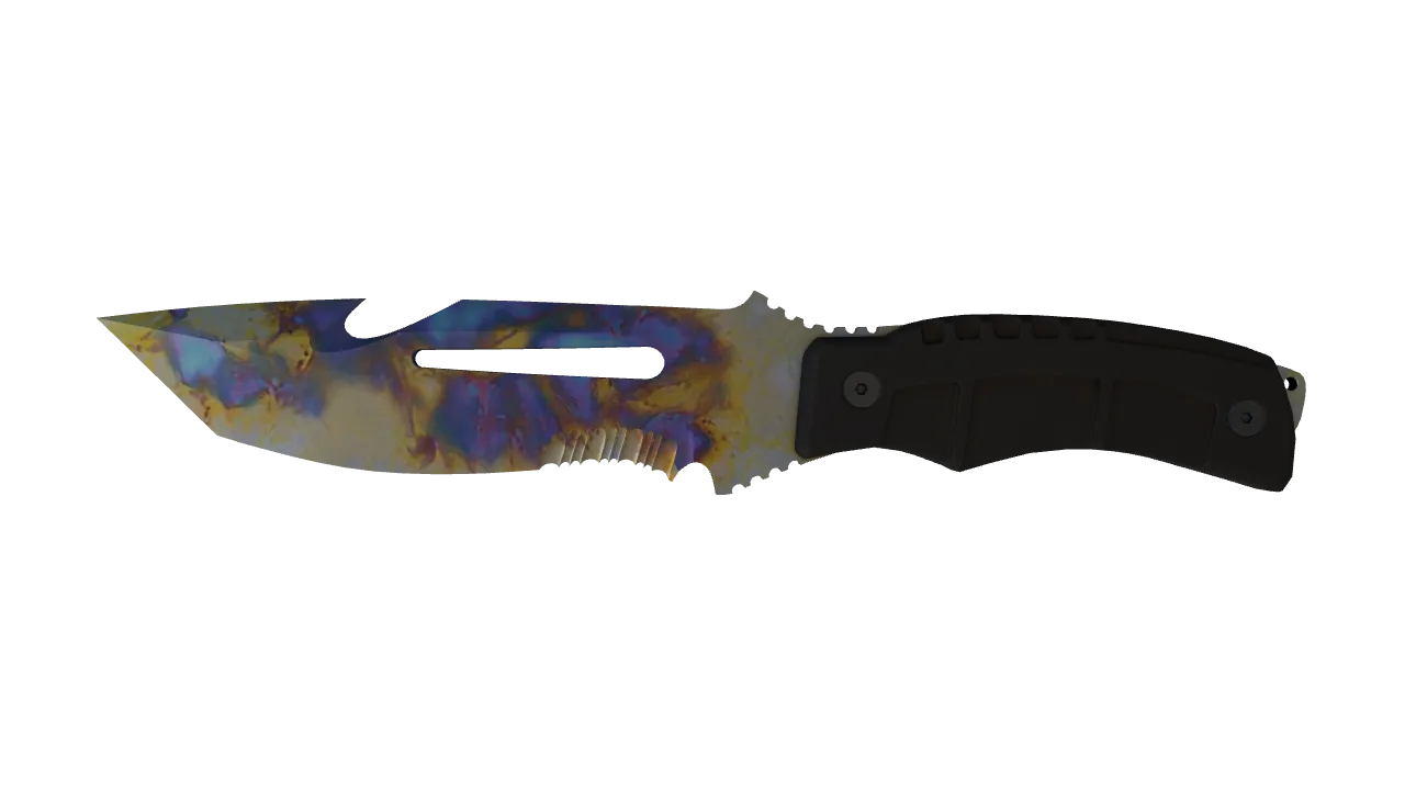 Survival Knife | Case Hardened seed #537, front