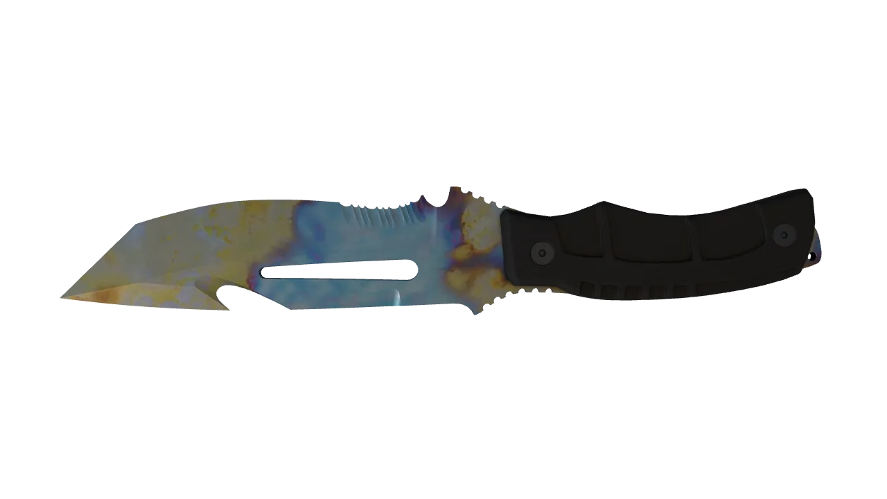 Survival Knife | Case Hardened seed #547, back