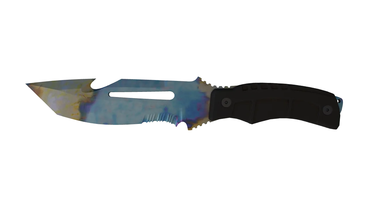Survival Knife | Case Hardened seed #547, front