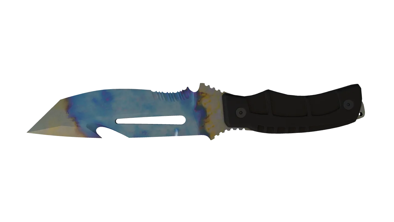 Survival Knife | Case Hardened seed #556, back