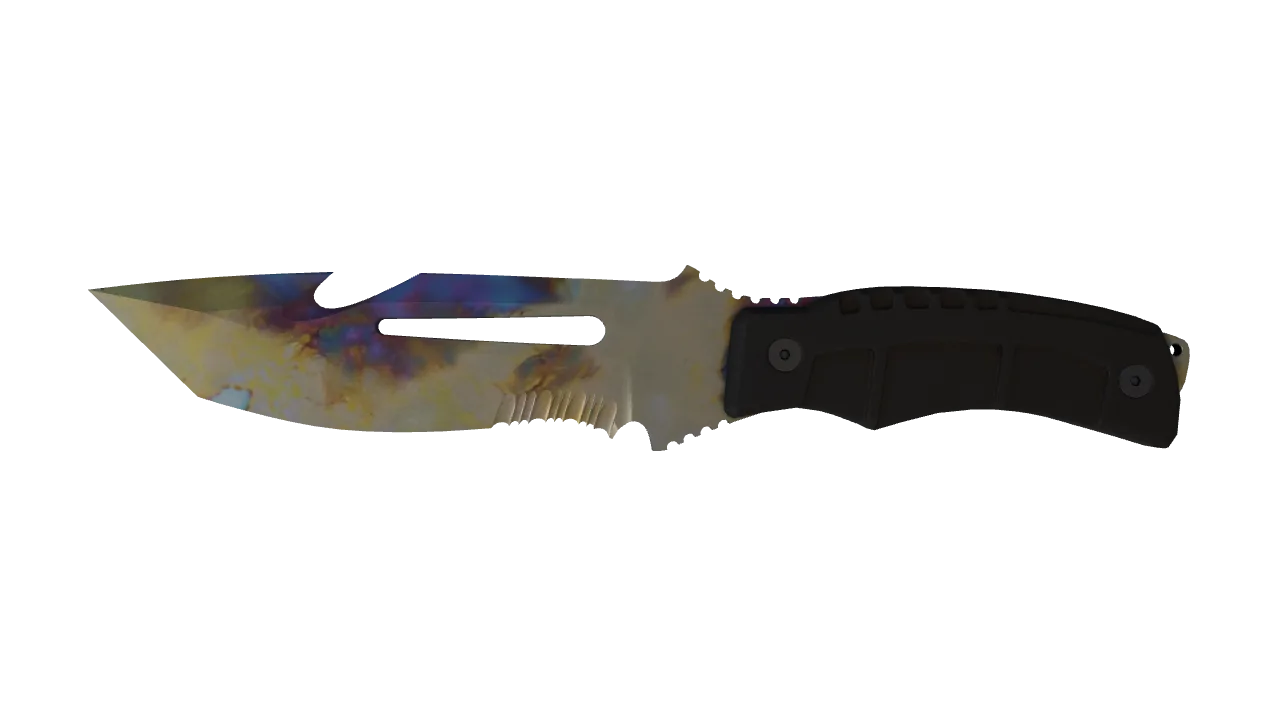 Survival Knife | Case Hardened seed #560, front