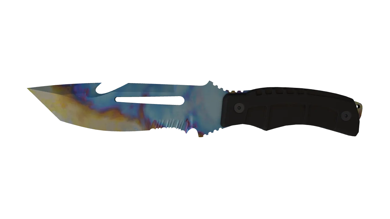 Survival Knife | Case Hardened seed #583, front