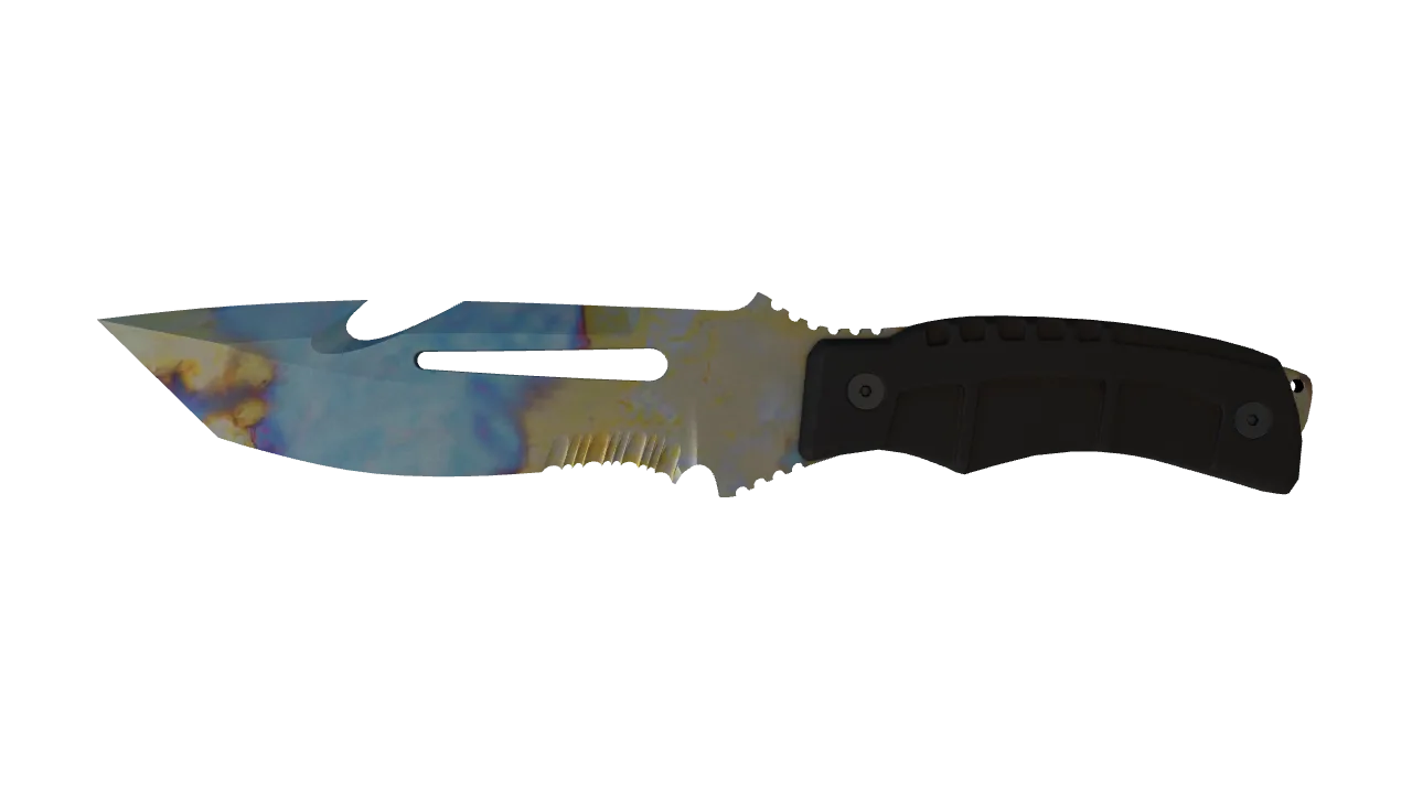 Survival Knife | Case Hardened seed #588, front