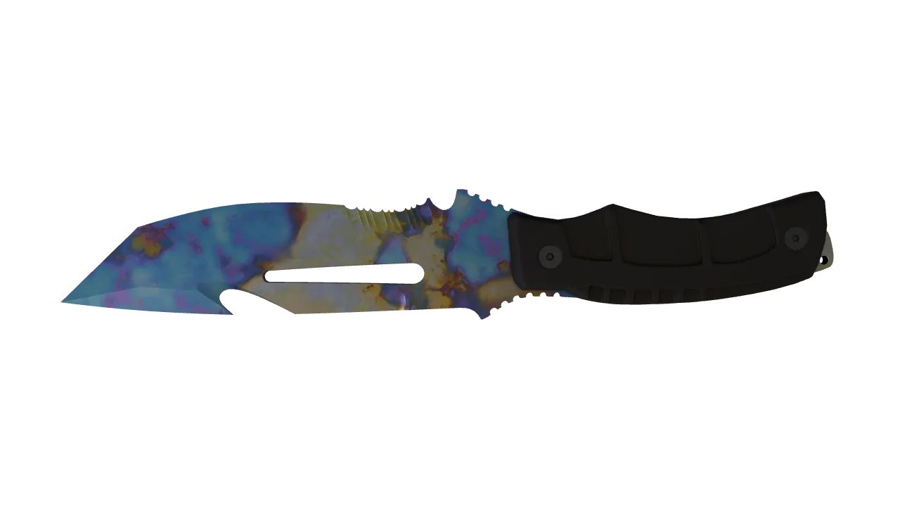 Survival Knife | Case Hardened seed #610, back