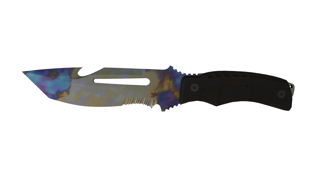 Survival Knife | Case Hardened seed #610, front