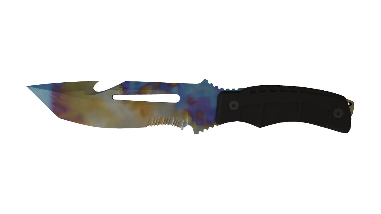 Survival Knife | Case Hardened seed #613, front