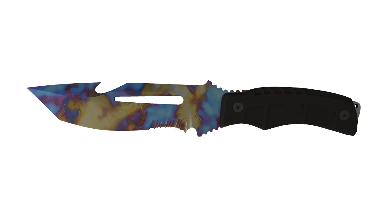 Survival Knife | Case Hardened seed #619, front