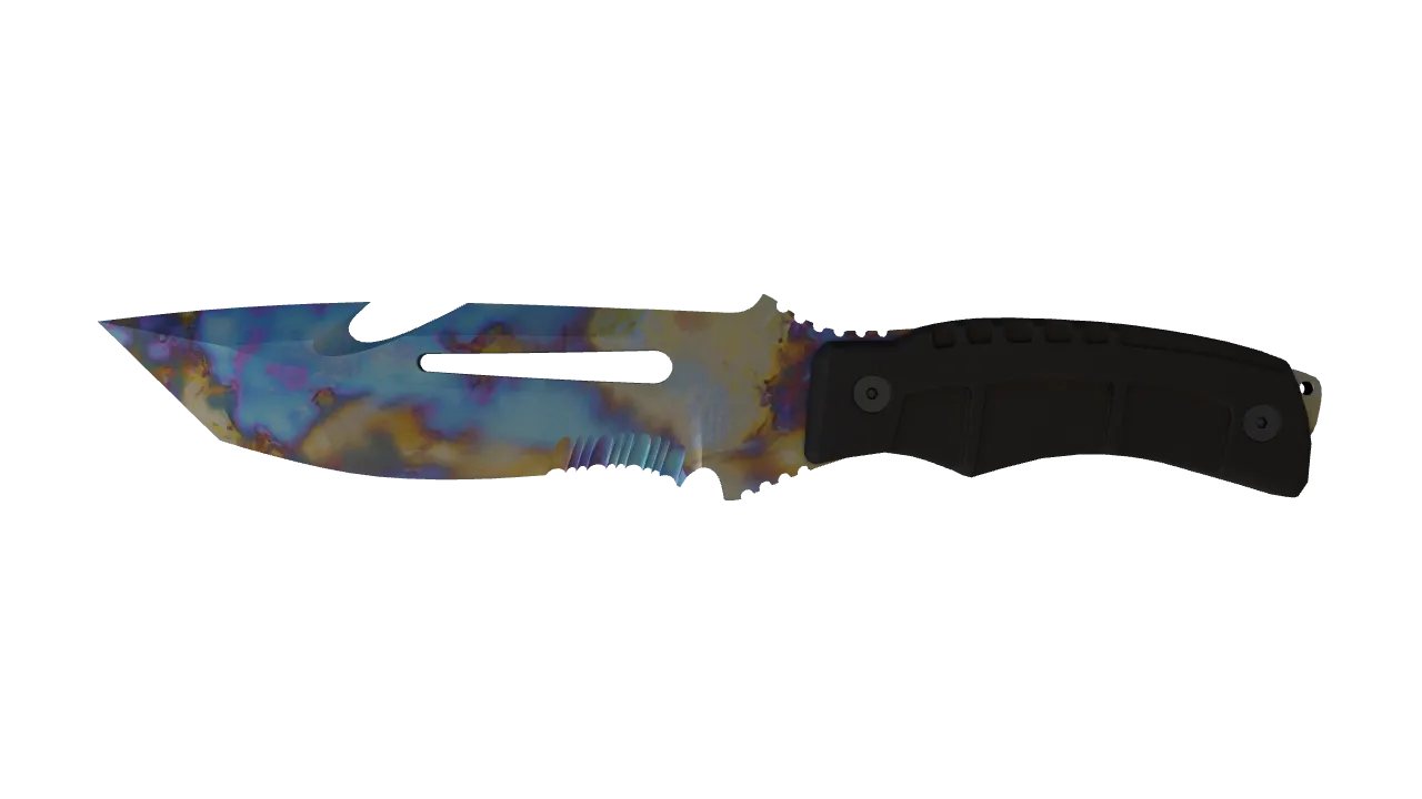 Survival Knife | Case Hardened seed #624, front