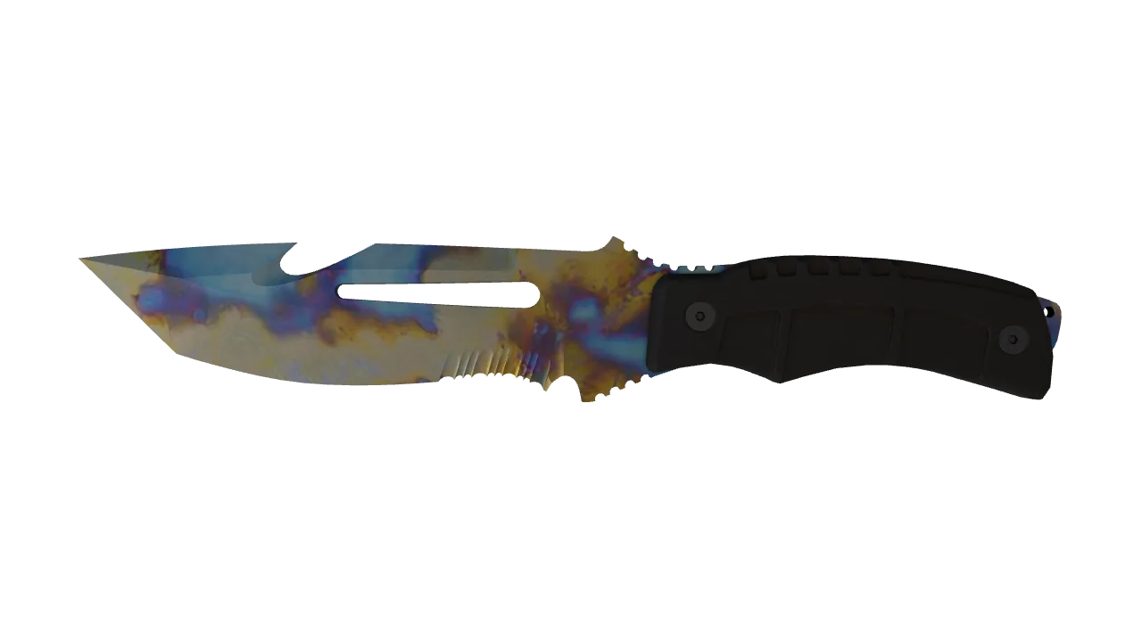 Survival Knife | Case Hardened seed #632, front