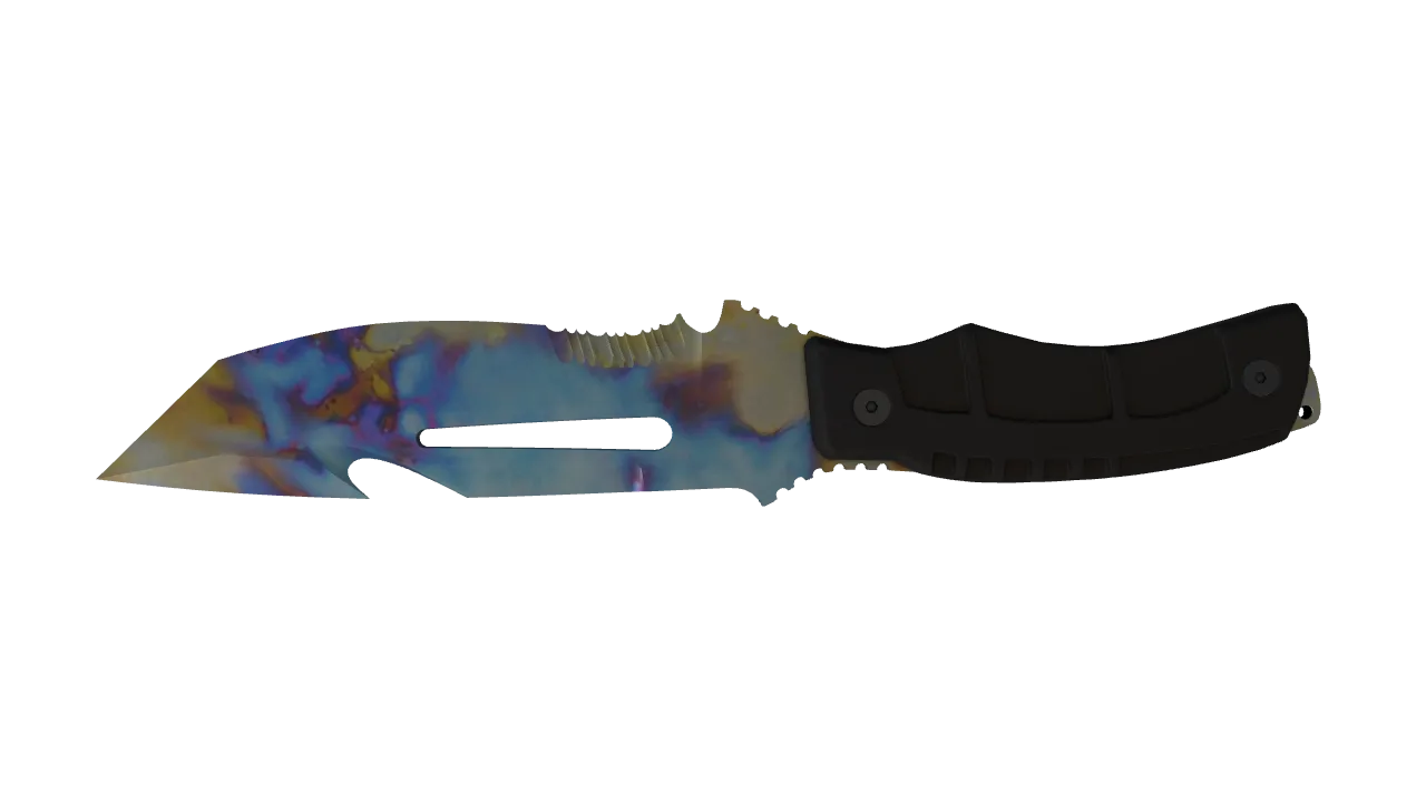 Survival Knife | Case Hardened seed #640, back